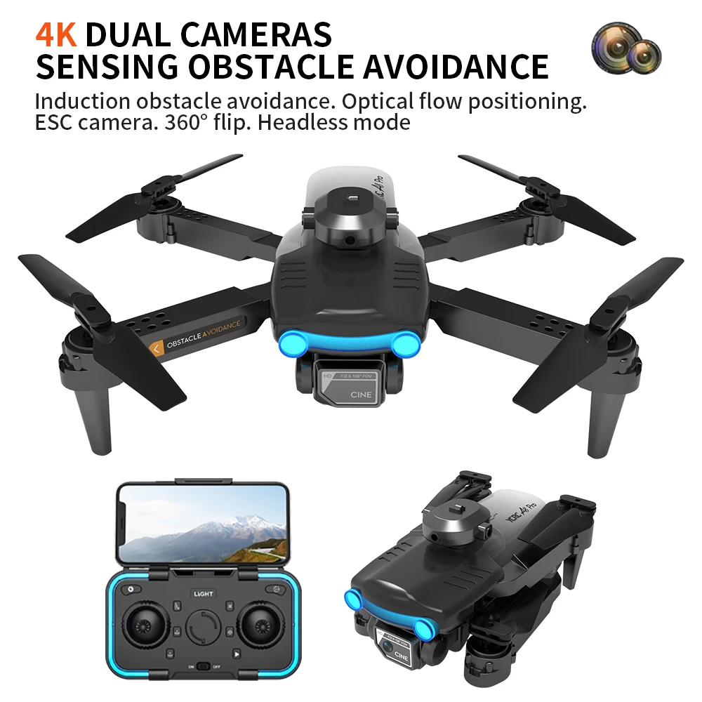 

A8 4k High-Definition Aerial Photography Folding Obstacle Avoidance Optical Flow Positioning Aircraft Remote-Controlled Drone