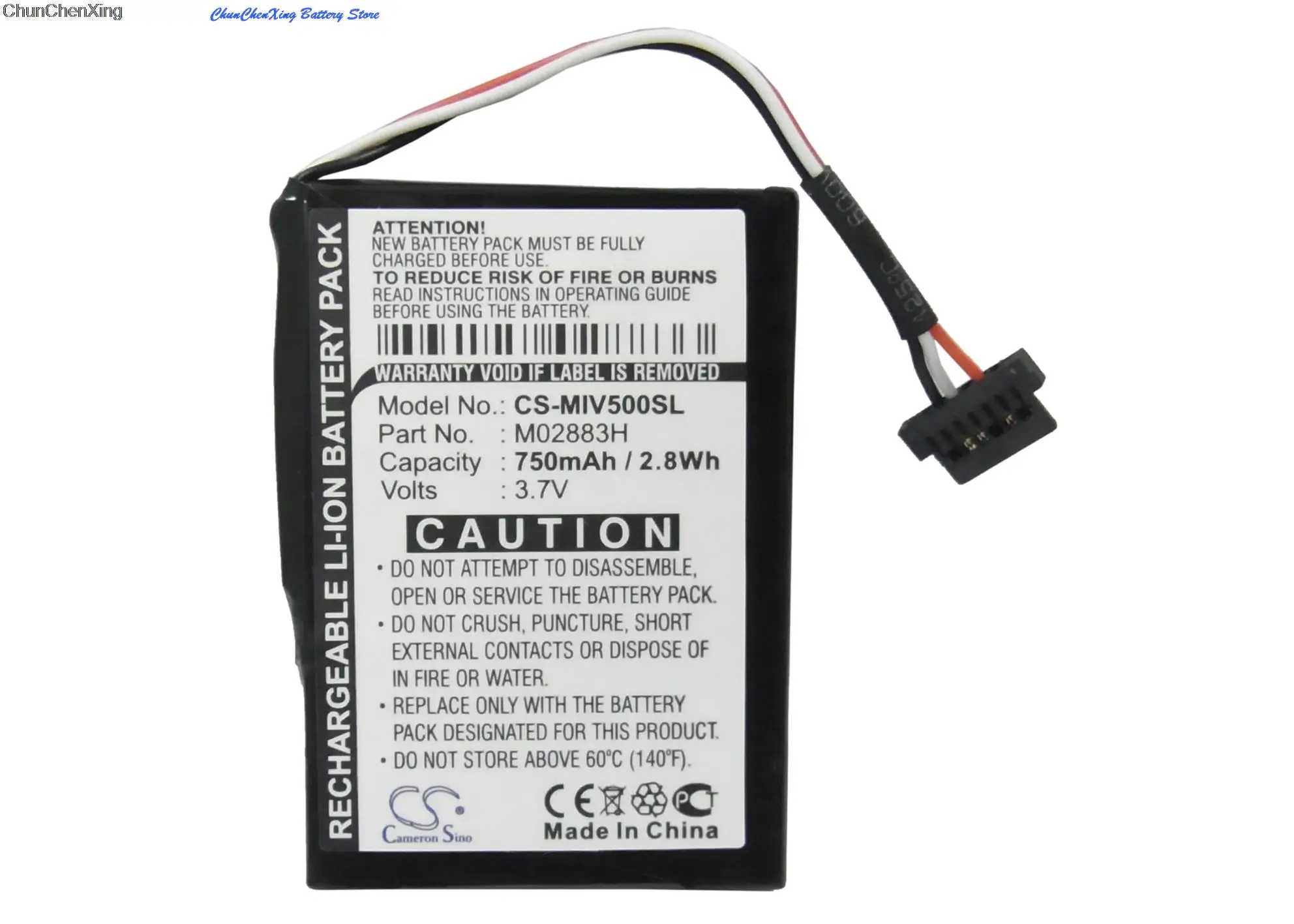 Batteria Cameron Sino 750Mah M02883H, N393-5000 Per Mitac Mio Moov 500, Moov 510, Moov 560, Moov 580, Spirit 6900Lm