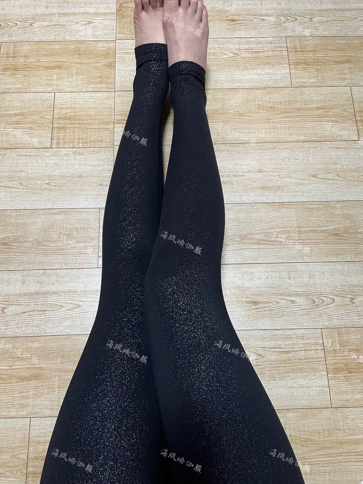 Glossy grey women high waist tight leggings Fitness sports yoga pants sweat trousers joggers