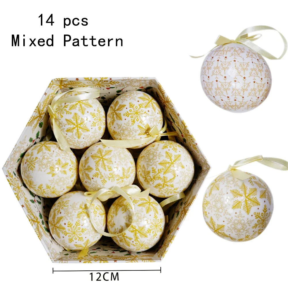 thumbnail image 1 of 14 bolas decorativas para árbol de Navidad, adornos para árbol de Navidad, bolas colgantes, muñecos de nieve, adornos para fiesta en casa, regalos de Año Nuevo, 1 of 5