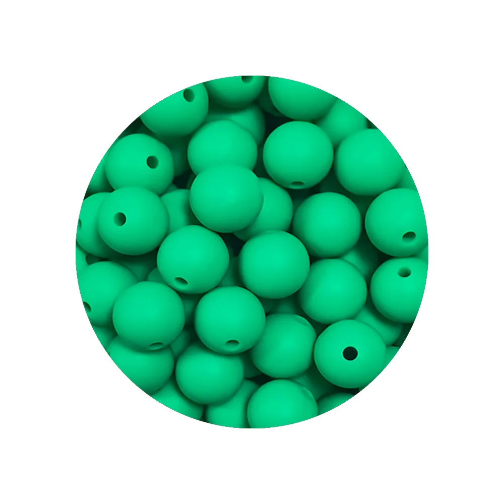 Vibrant Silicone Beads for DIY Jewelry Crafting - 50 Pieces, 12/15mm