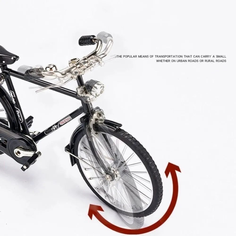 1:10 Scale Assembly Bicycle Model Toys DIY Alloy Simulation Bike Model Kit Self Assembled Desktop Decor Mini 28 Big Bar Bicycle