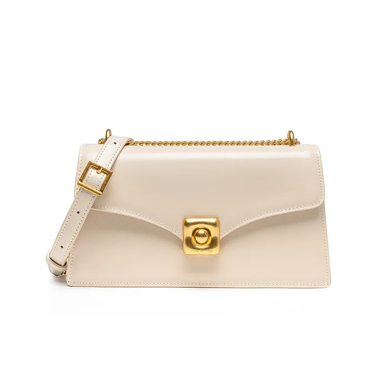 Single Shoulder Bag Genuine Leather Handbags for Women New Versatile Chain Luxury Cowhide High-quality Messenger Crossbody Y2k