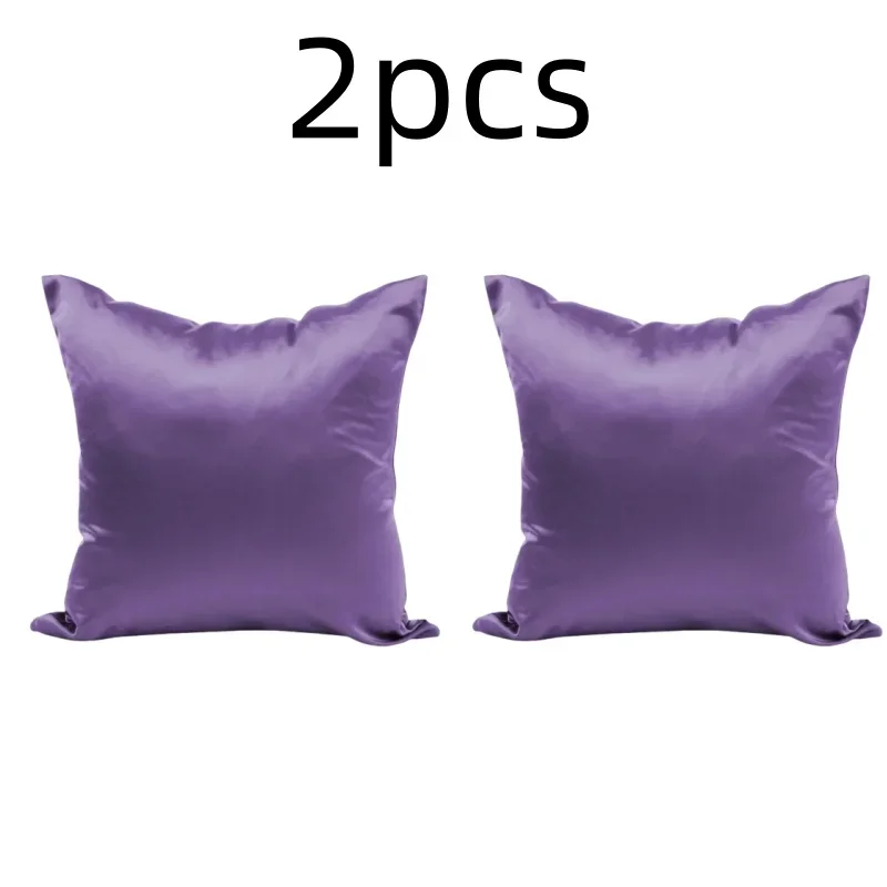 Luxurious Satin Pillow Cover - Smooth Solid Design, Home Decor Accent