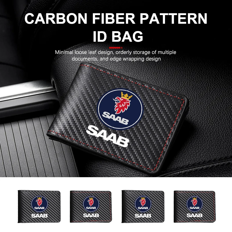 Patente Di Guida Per Auto Carta Di Credito Id Bag Accessori In Fibra Di Carbonio Per Saab 9-3 9-5 93 9000 900 9-7 600 99 9-X 97X Turbo X