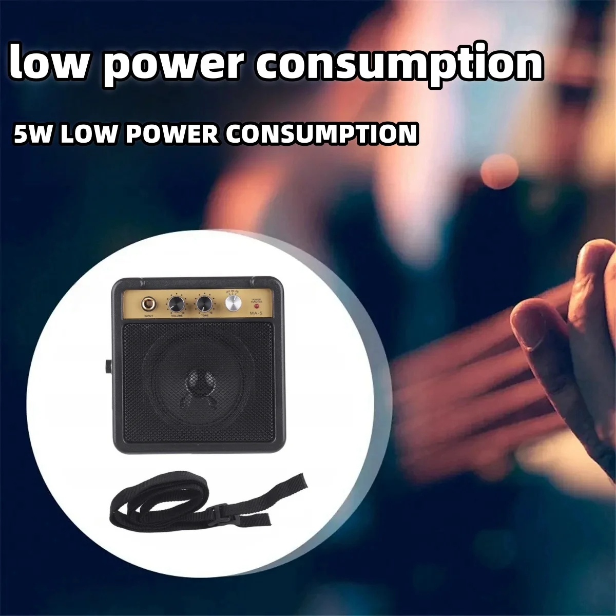 Mini Guitar Amplifier Amp Speaker 5W with 6.35mm Input 1/4 Inch Headphone Output For Acoustic Electric Guitar Accessories Part