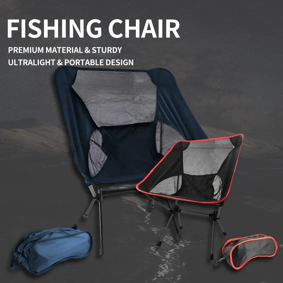 Folding Chair Retractable Stool Fishing Chair Outdoor Aluminium Alloy Portable Folding Picnic Camping Stool Storage Furniture Fishing Chair