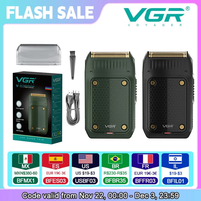 VGR 353 Single-blade Pro Electric Rechargeable Foil shaver for men Portable razor 1