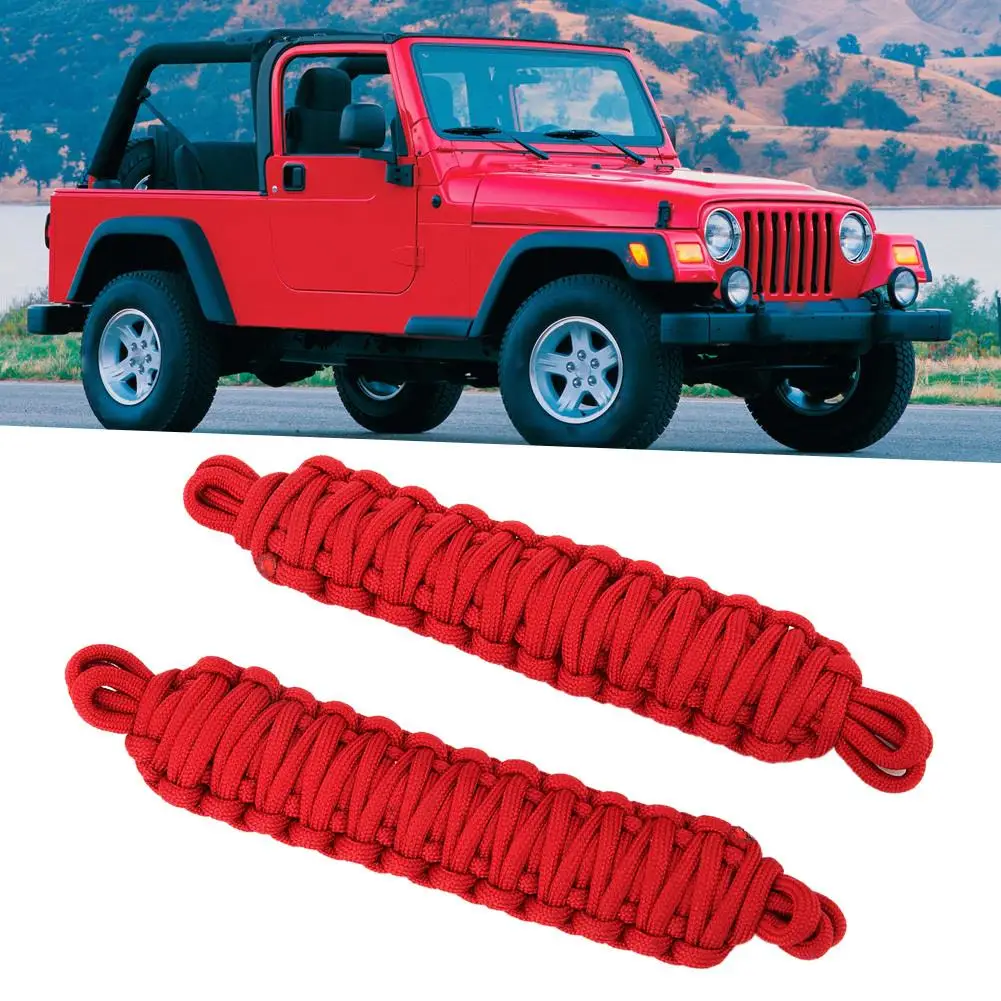 2pcs Car Door Restriction Rope Protection Limiting Strap Fits for wrangler TJ 1997-2006 Car Accessory