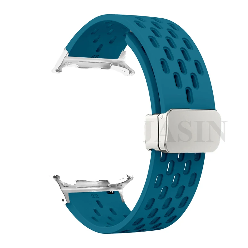 Magnetic Buckle Silicone Watch Strap with No-Gap Design