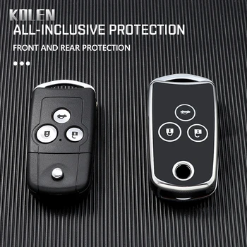 Nuovo TPU Car Flip Key Case Cover Shell per Honda Civic Fit Accord CRV HRV Jazz Odyssey per Acura TL TSX ZDX RSX CRZ accessori - Nuovo TPU Car Flip Key Case Cover Shell per Honda Civic Fit Accord CRV HRV