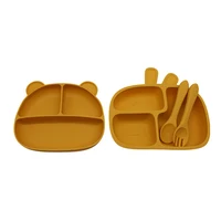 Baby Bear Compartment TrayChildren's Suction Cup Autonomous Eating Training BowlChildren's Supplementary Tableware Set 1