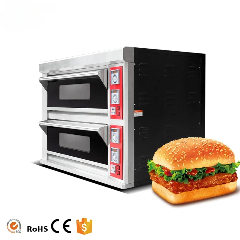 Digital Display Temperature Controller Commercial Bakery Deck Oven / Electric Pizza Oven For Sale