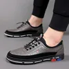 Genuine Leather Man Shoes Elastic Band Men's Sneakers Concise Soft Soled Men Casual Shoes Light Running Sneaker Tenis Shoes 50 2