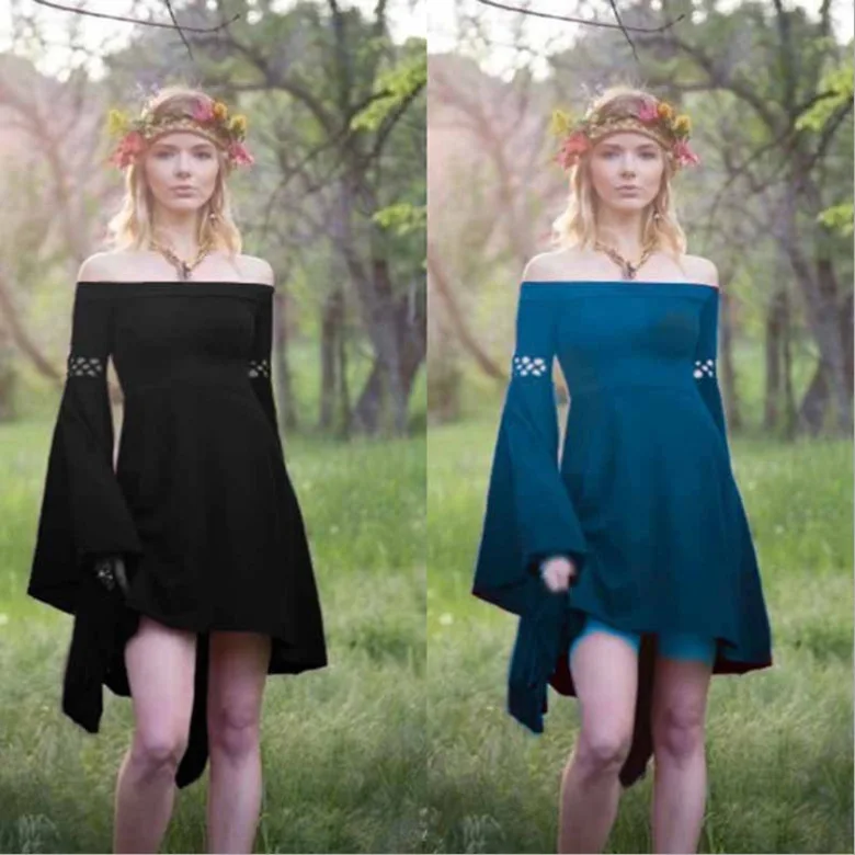 

Women's Flared Sleeves, Fresh and Sweet European and American Style Princess Dress, Women's Dress