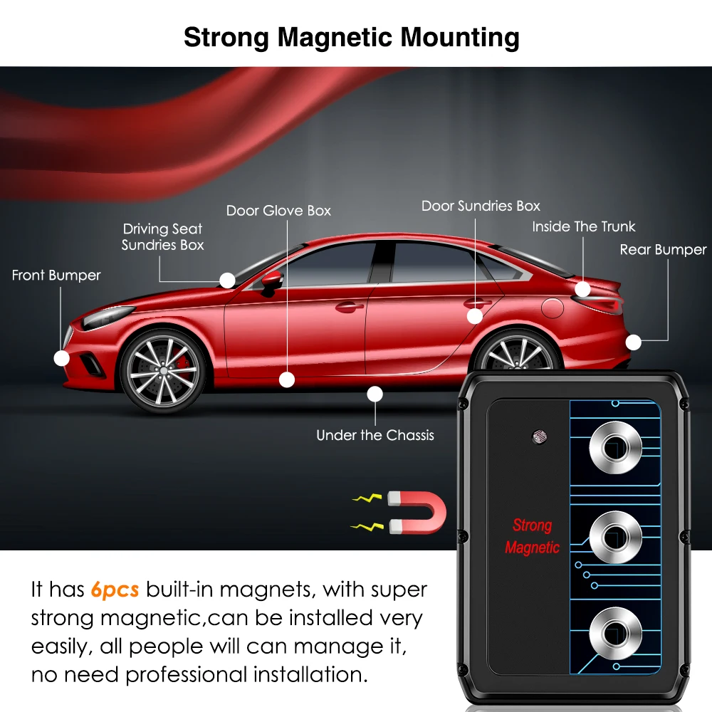 Car 4G GPS Tracker MiCODUS Magnet Asset GPS Tracking Device ML808G 10000Mah Vehicle Alarm No Monthly Fee Voice Monitor Geofence