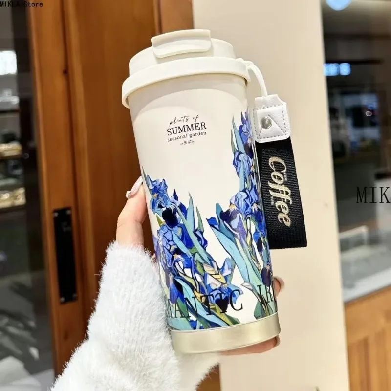 كوب قهوة حراري ستانلس ستيل بمقبض