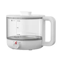 DEM-DG06 Multifunctional Electric Pot 1.2L Portable Electric Rice Cooker With Steamer HighQuality Glass Home Kitchen Appliance 1