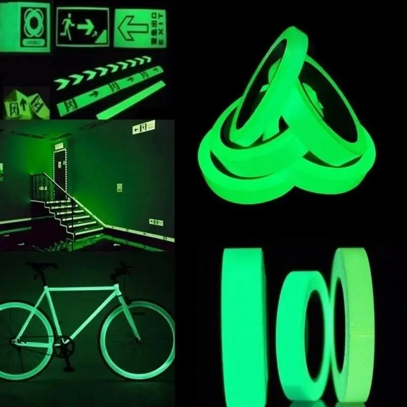 Fluorescent Tape Luminous Tape Luminous Tape 3m/5m Self-adhesive Tape Night Vision Glow In Dark Safety Warning Security Stage Home Decoration Tapes
