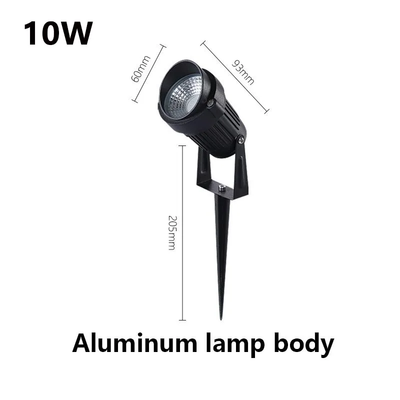 야외 Waterprof LED 정원 조명 잔디 램프 220V110V12V24V 5W 10W 15W 풍경 스파이크 전구 IP65 빛 정원 경로 스포트라이트