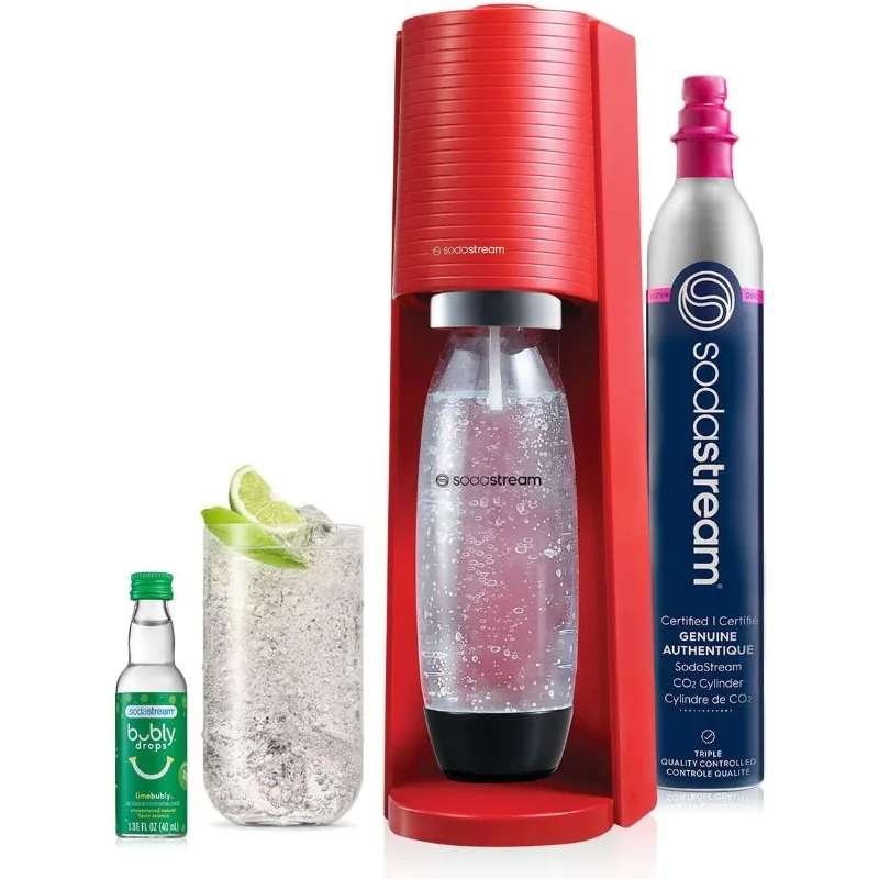 SodaStream Terra Sparkling Water Maker Red Bundle
