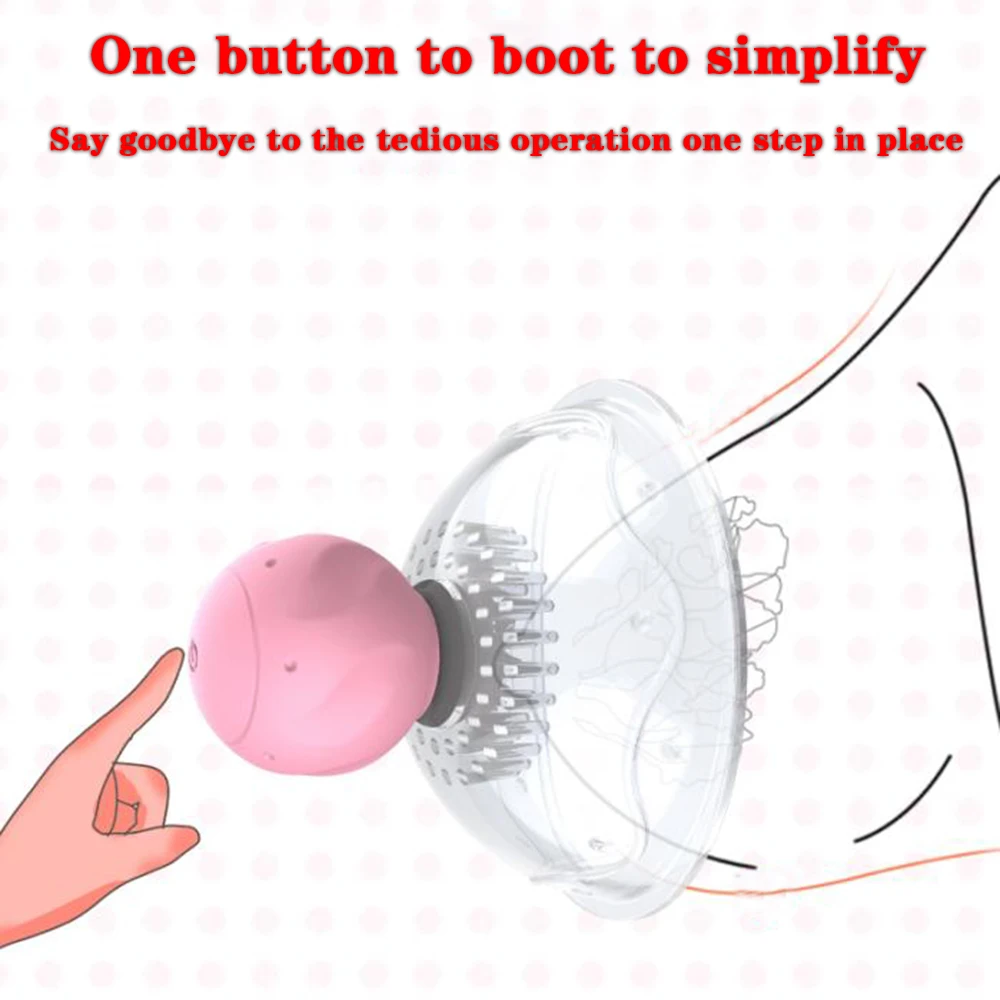 Nipple Suckers Rotating Breast Stimulation Pump Bra Massager  