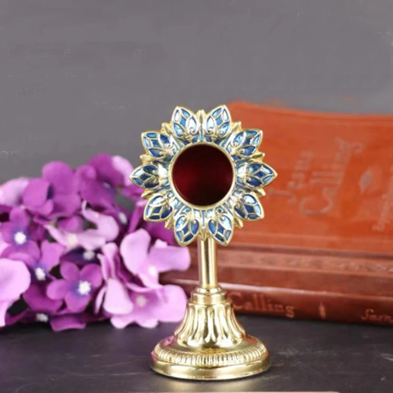Catholic Christian Brass Ornate Monstrance Reliquary For Church Or Home