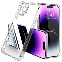 Ultimate Shockproof Silicone Clear Phone Case - Transparent Soft Protective Cover for iPhone 13 Pro (Shockproof Case)