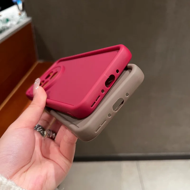Soft Silicone Shockproof Slim Solid Color TPU Phone Case Cover