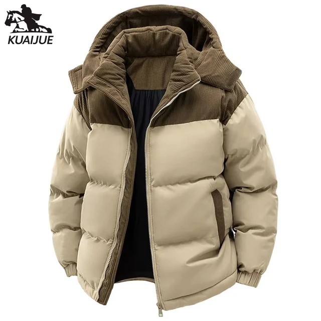 سترة رجالية حامل سترة رجالي شتاء جديد مقنعين هود أسفل سترة الصوف الدافئة جاكيتات رجال الأعمال الترفيه معطف البيسبول معاطف 81 1
