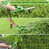 2-in-1,24V Battery Operated Shrubbery Trimmer Handheld Electric Grass Trimmer with 2 Rechargeable Batteries and Charger (Green) 3