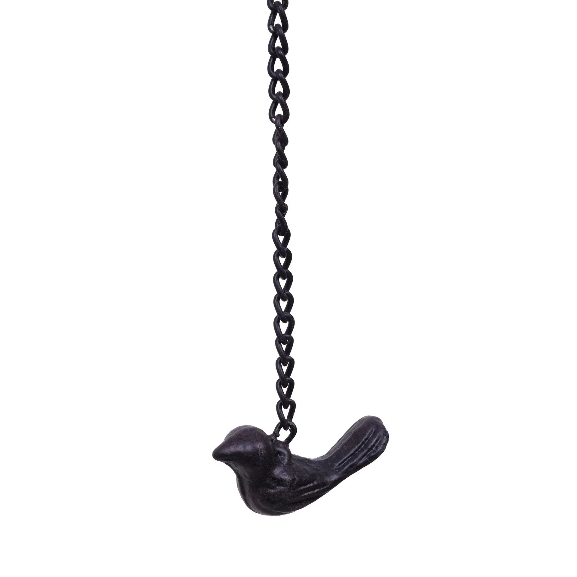 2.4 meter Rain Chain Black Bird Rain Chain Water Drain Gutter for Garden Park Home Roof Downspout Decoration