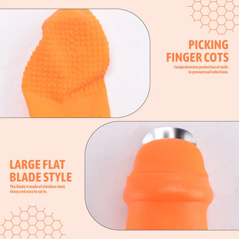 Gardening Silicone Thumb Knife With Finger Cots Thumb Knife Picker For Fruits Vege