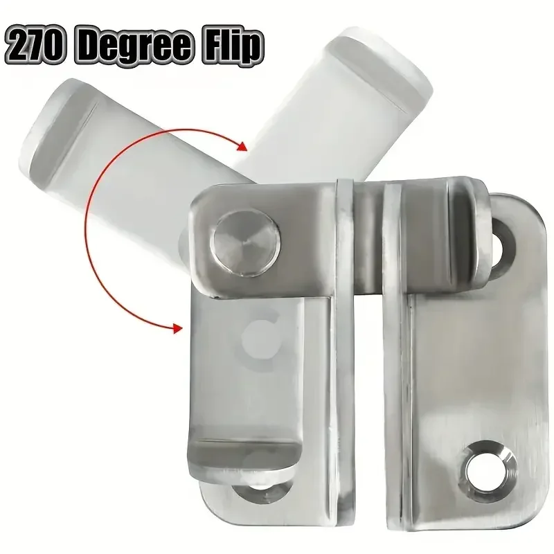 Description Picture 5 of item1Pc Flip Latch Slide Bolt Lock, Security Door For Barn Cabinets, Pet Cages, Garden, Bathroom, Garage, Windows