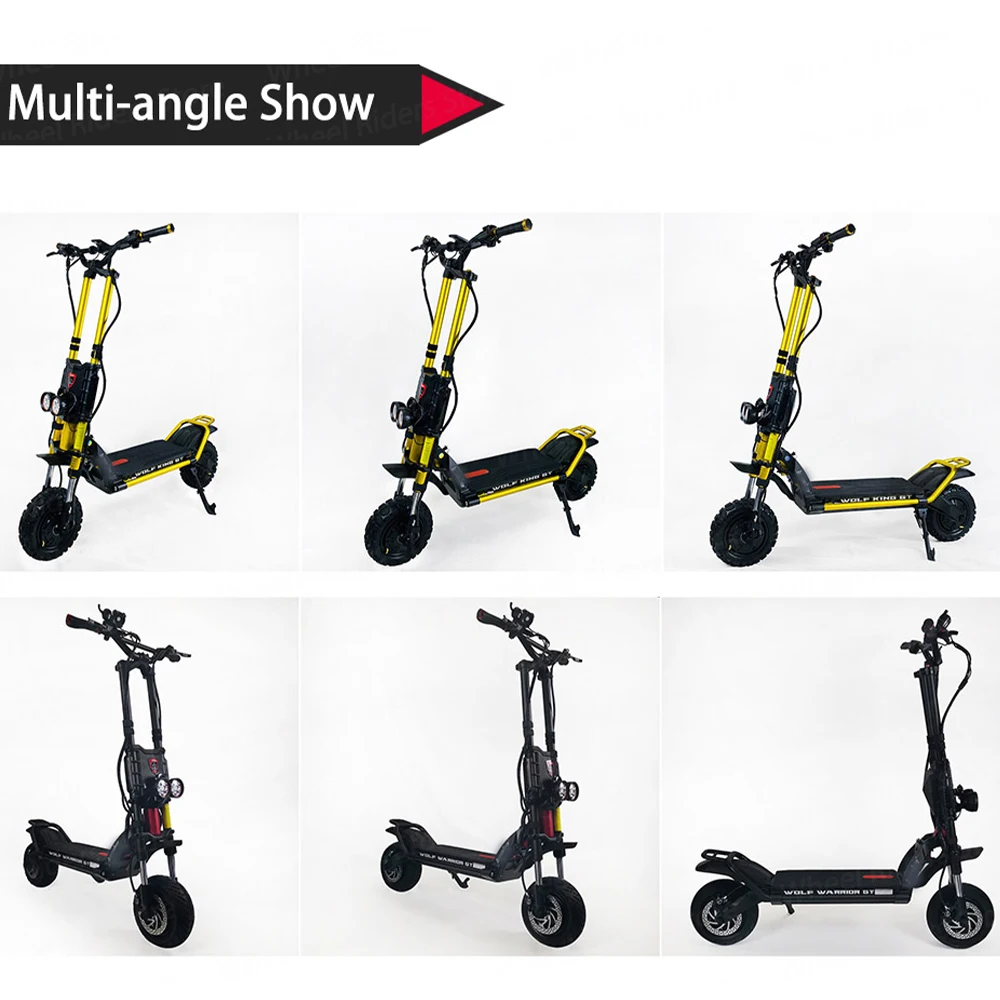 KAABO Wolf king GT Pro + Wolf Warriors 11 Inch 2000W*2 72V 35Ah EY3 Display Official Original Electric Scooter