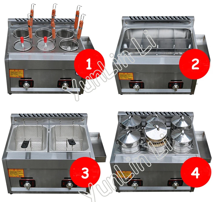 12L Commercial Gas Fryer Machine Double Cylinder Deep Fryer Stainless Steel French Fries Frying Machine JX-11
