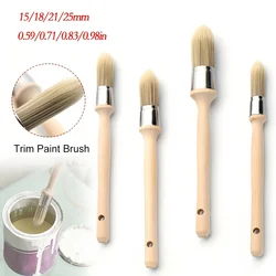Precision Trim Paint Brush with Ergonomic Wood Handle - 15mm ( Light Yellow)