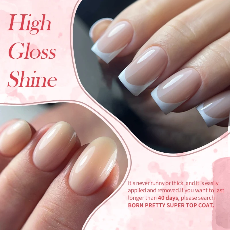 BORN PRETTY Quick Building Gel Nail Polish Extension Milky White Nude Pink Self Leveling Gel Constructruction Soak Off Hard Gel 5