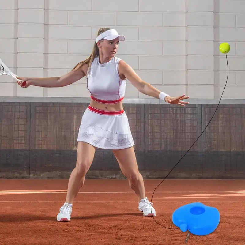 Tennis Ball Trainer Professional Single Practice Rebound Ball With Base Tennis Drills Equipment Lightweight Practice Gear For