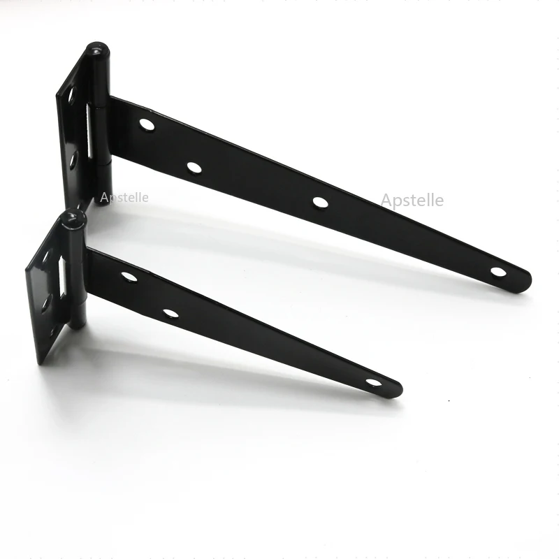 1 Pcs Black Paint T Shape Triangle Hinge Cabinet Shed Wooden Door Gate Hinges Hardware stainless steel hinges door hinges