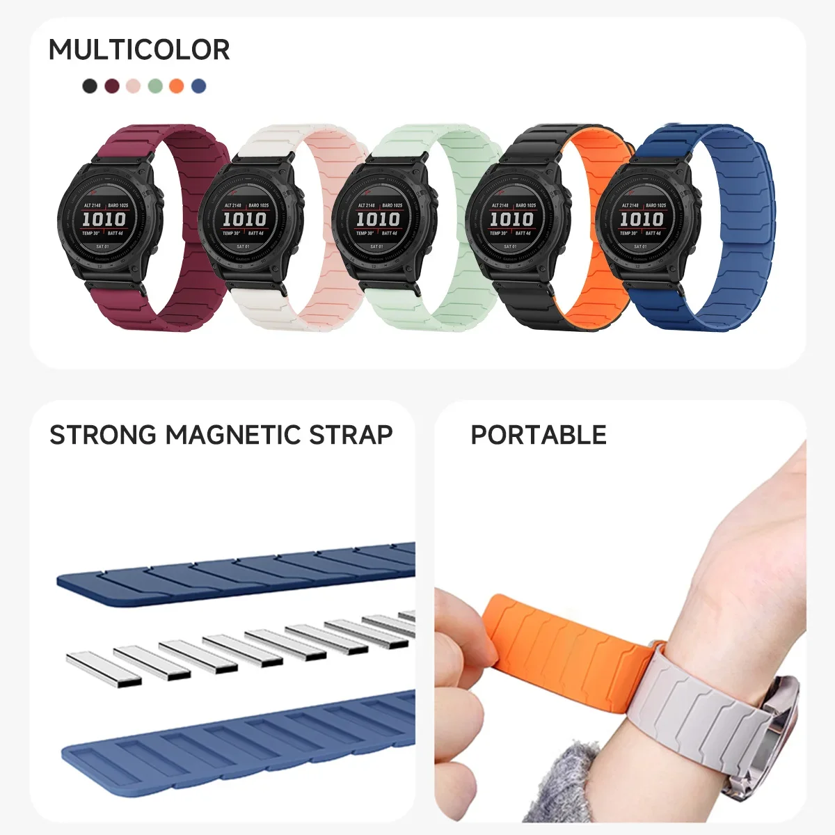 Two-Tone Magnetic Silicone Strap