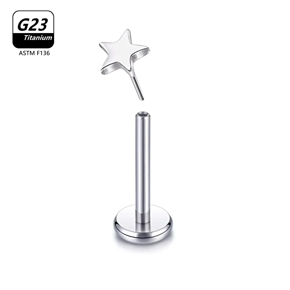1/10PCS F136 Titan Piercing Bolzen Kleine Labret Koreanische Mode Pin Ohrringe Kreuz Stud Frauen Körper Schmuck – Detail 8