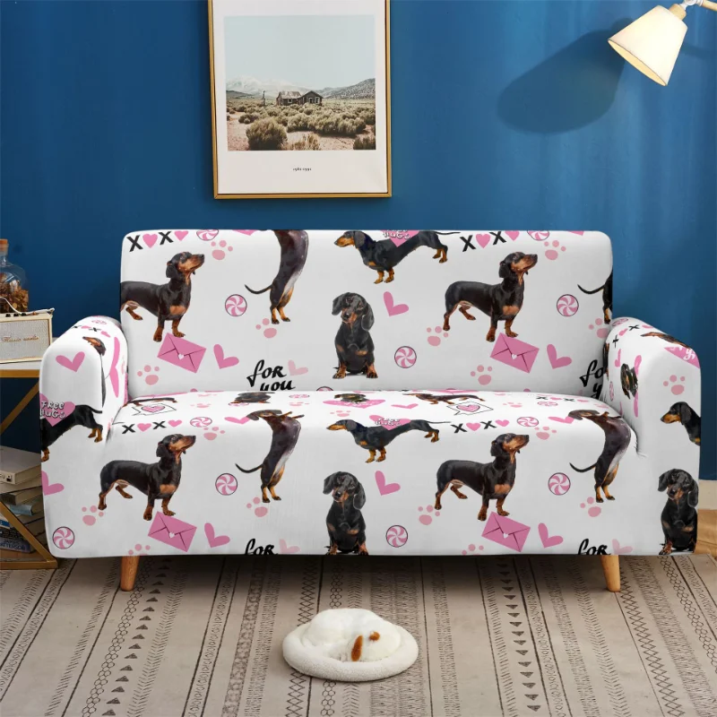 

Cute Cartoon Animal Living Room Sofa Cover Multi-person Combination Sofa Cover Pet Dog Micro-bullet Furniture Protective Cover
