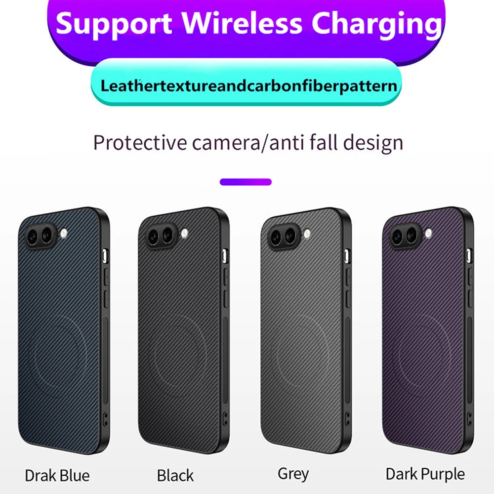 Here's a streamlined and enhanced product title:

Carbon Fiber Magnetic Phone Case with Wireless Charging Support