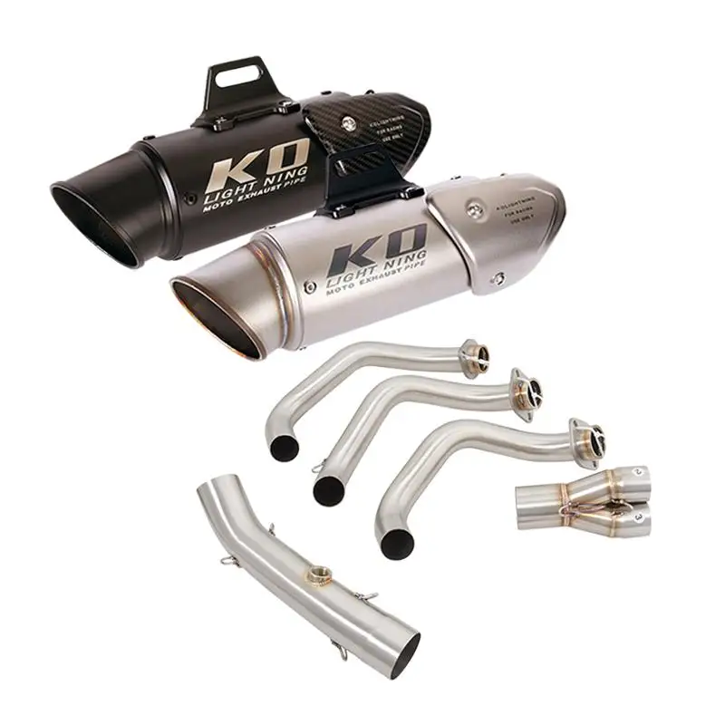 For Yamaha TRACER 900 900GT 15-20 Motorcycles Complete Exhaust Muffler Header Front Link Pipe Steel Slip On Without DB Killer - Image 3