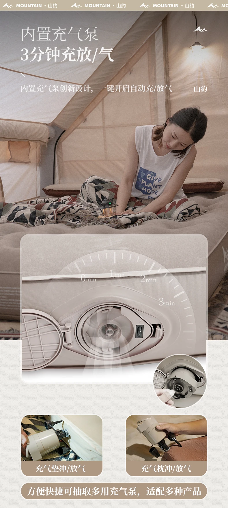 Description Picture 4 of itemCamping Inflatable Mattress Floor Bed Convertible Inflatable Mattress Topper Memory Meubles De Chambre Bedroom Furniture