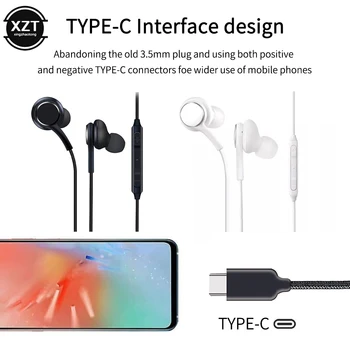 Note10 eraphon usb typ c in-ear kopfhörer digitale hifi ohrhörer mit mikrofon für samsung galaxy s20 note 10 pro für huawei xiaomi — изображение 6