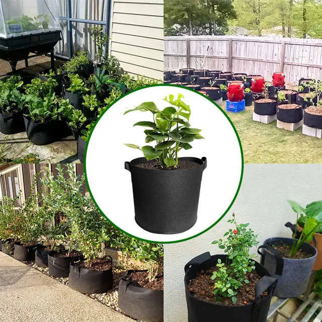 1Db 3/5/7/10/15/20/25 Galon Filc Növény Növénytáskák Kertészkedés Szövet Növényi Paradicsom Termelő Ültetvényes Burgonya Ültetési Edények - Image 6