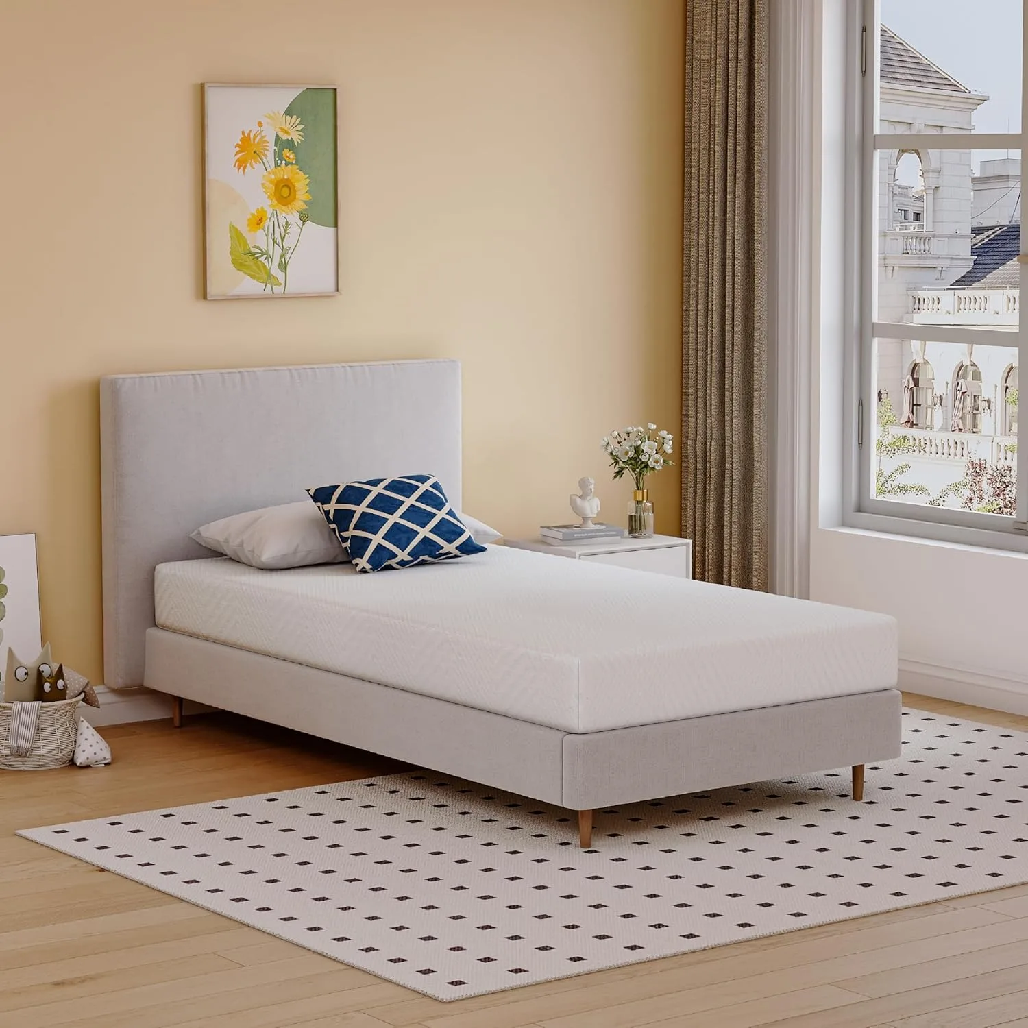 6 inch Mattresses for Kids Bed Single Size Daybed Individual Bunk, Memory Foam Medium Firm 2