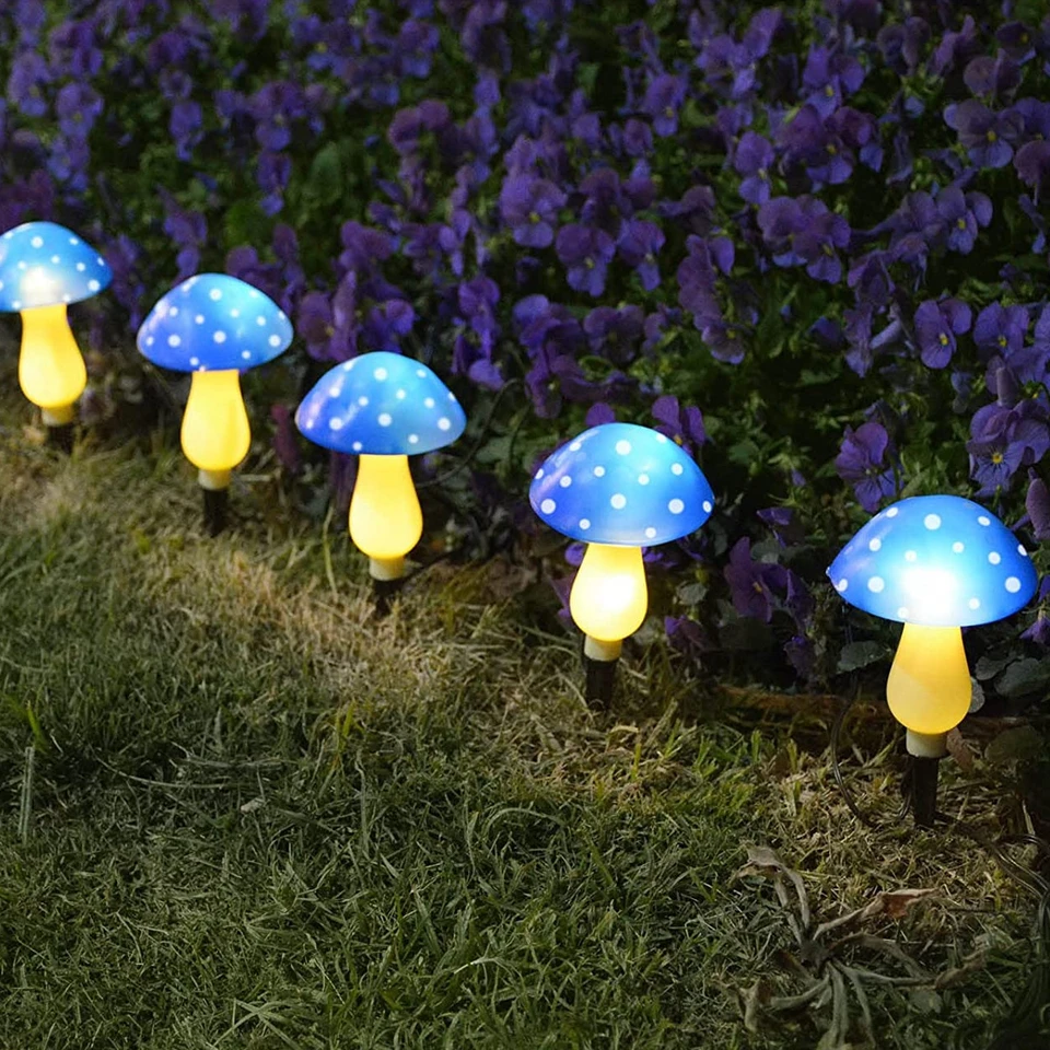 X 8 Luci Solari A LED Impermeabili, Lampade Solari Per Esterni Ombrelloni Luci Solari Da Giardino Interrate Per Vialetto Prato Sentiero Patio Giardino Bianco Caldo 90921508